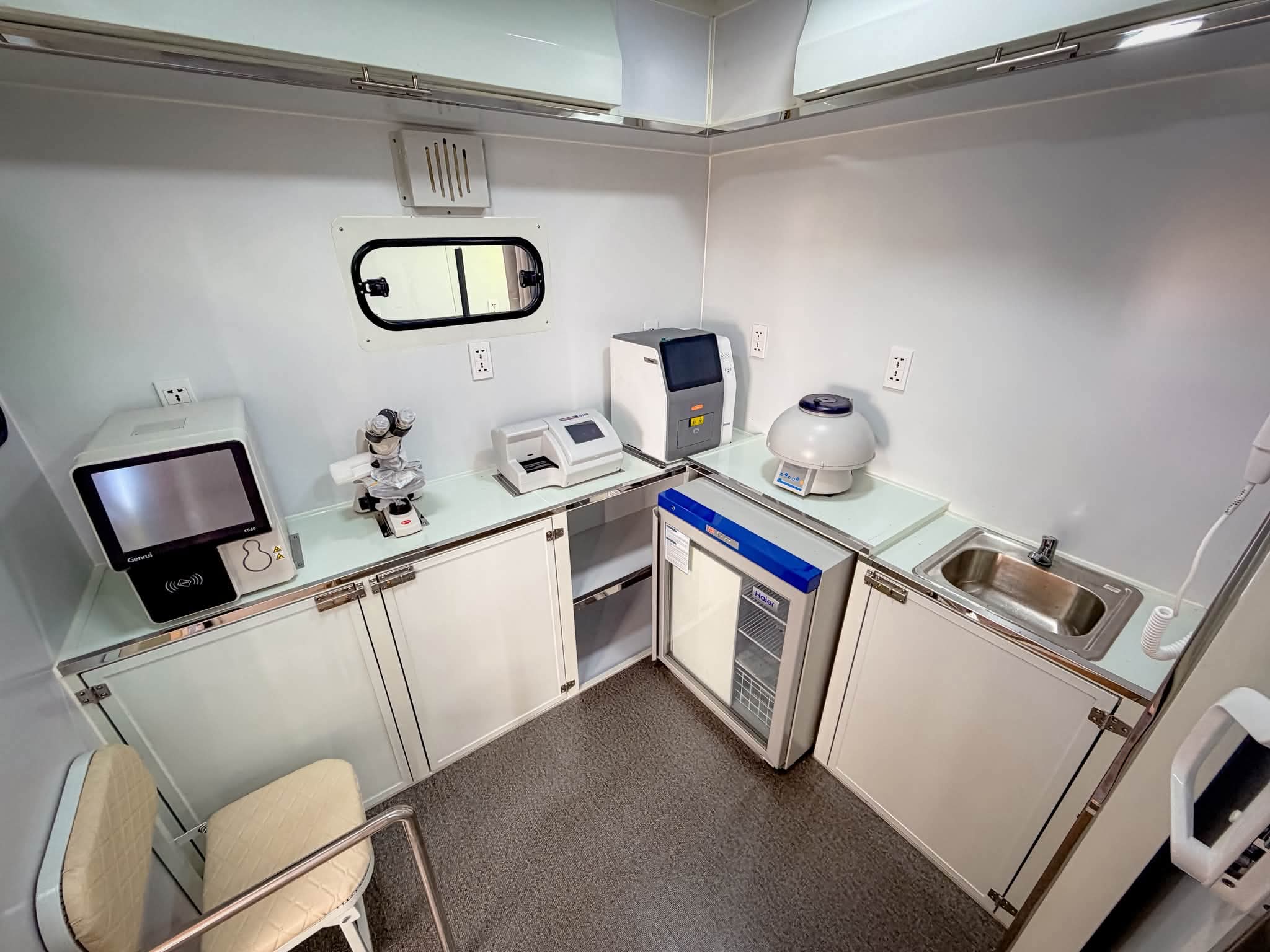 Laboratory equipment inside the mobile clinic aiming to help provide basic diagnostic tests closer to residents. (Photo credit: City Government of Naga)