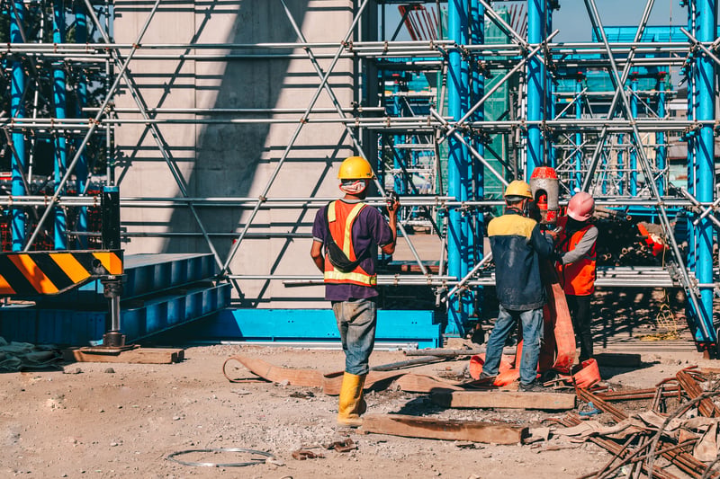 Construction Workers on Site with ScaffoldingGarakta-Studio