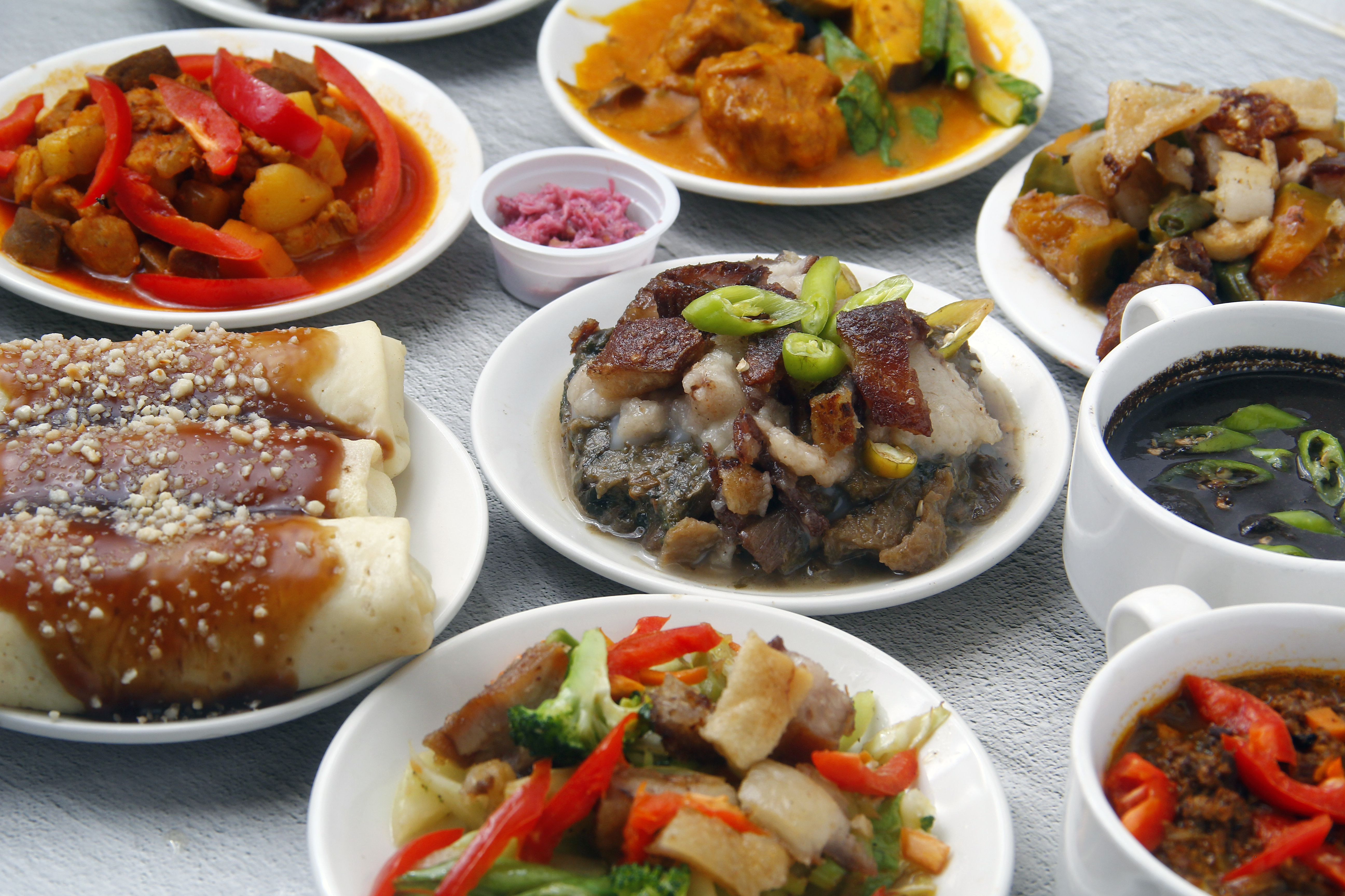 Delicious Filipino Food Dishes on a Table