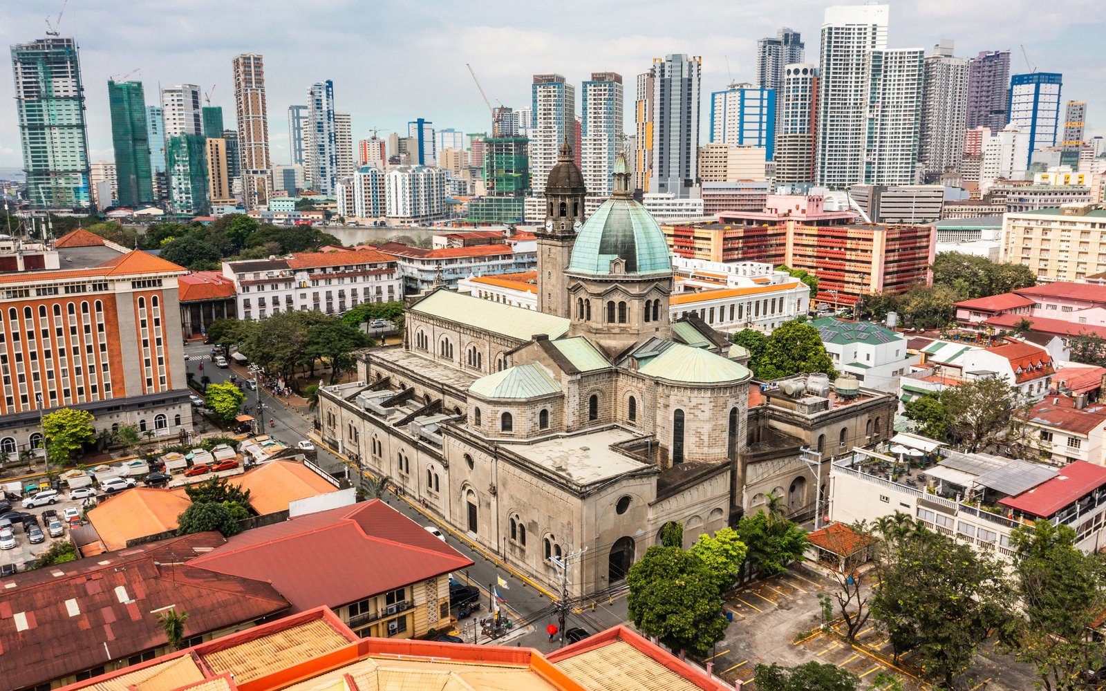 Aerial view of Manila Cathedral