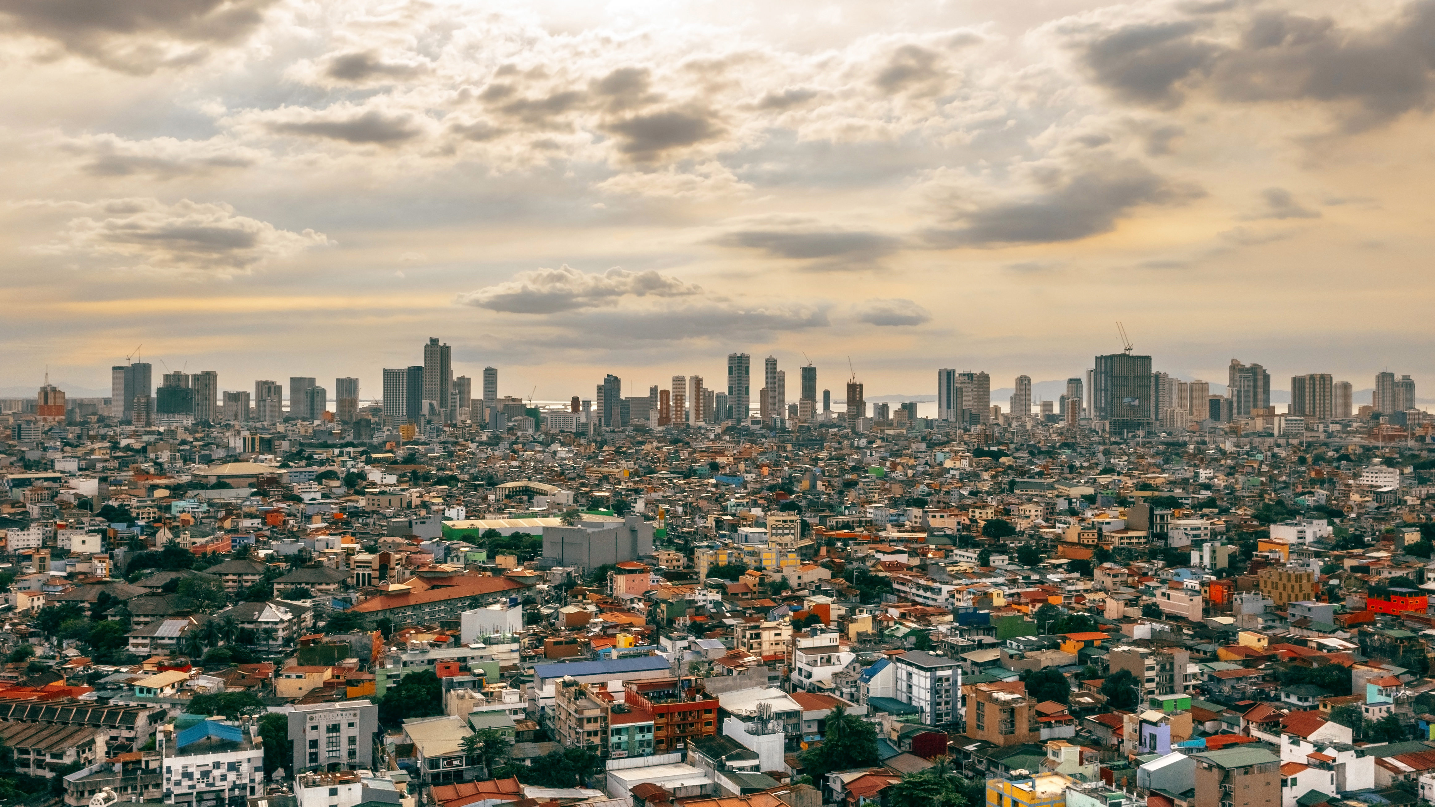 Aerial view of Manila city