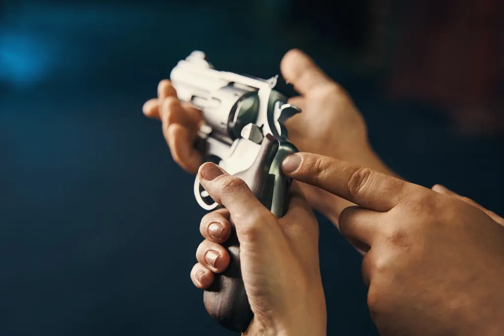 hand holding silver revolver in dark setting 2026 01 05 06 13 11 utc