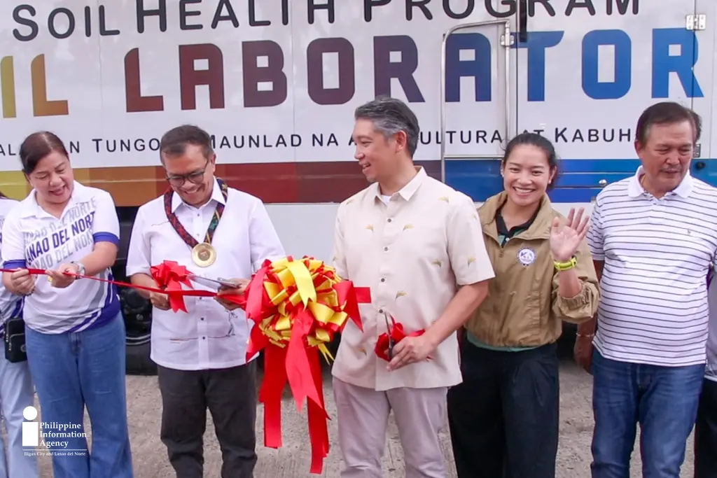 Provincial and Department of Agriculture officials launch the Mobile Soil Laboratory during the Agriculture Day celebration of the 67th Araw ng Lanao del Norte. The facility brings on-site soil testing services to farming communities, helping farmers make science-based decisions on fertilizer use and crop management. (Photo: ADD/PIA-10/Lanao del Norte) SCIENCE ON WHEELS