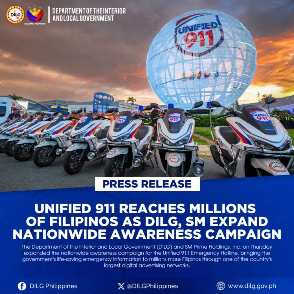 Unified 911 reaches millions of Filipinos as DILG, SM expand nationwide awareness campaign