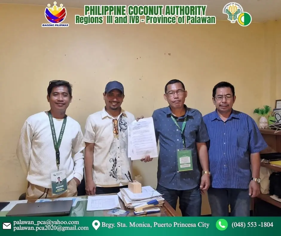 PCA Palawan enters agreement with Bataraza town to produce 7,150 coco seedlings