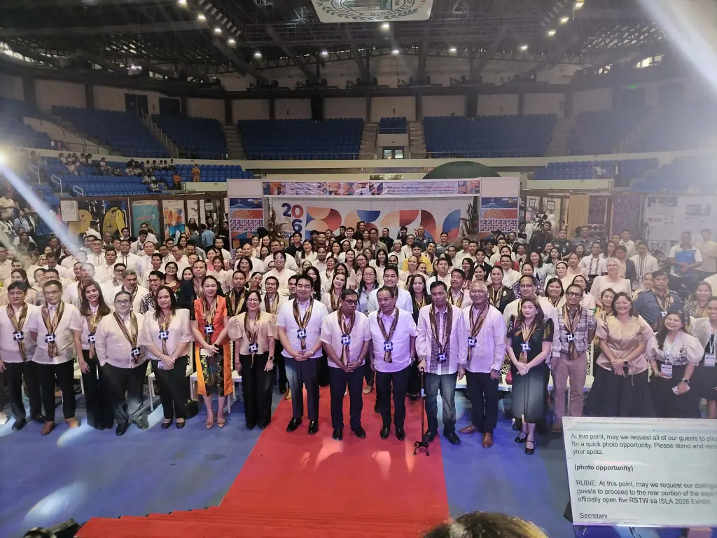 Government officials, researchers, innovators, academic institutions, and industry partners gather at the Cong. Pedro P. Romualdo Camiguin Gymnasium for the 2026 Regional Science, Technology, and Innovation Week, reinforcing partnerships that advance science-driven solutions for food security, sustainable energy, and resilient communities across Northern Mindanao. (Photo: ZRD/PIA-10/Camiguin) RSTW opening