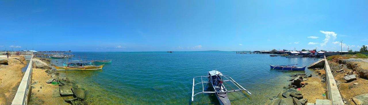 Weites Panorama des Leyte Gulf von Guiuan aus gesehen