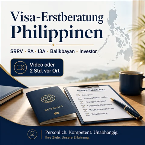 Philippines visa consultation: SRRV, 9A, 13A, Balikbayan and investor