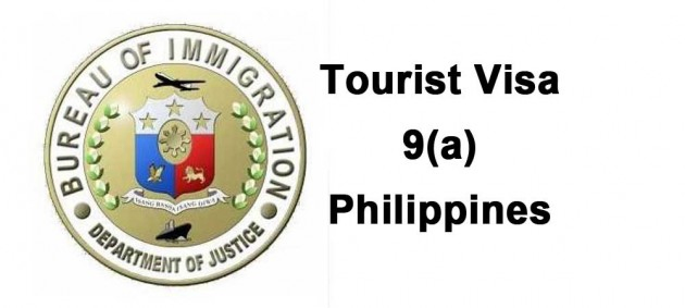 Tourist Visa 9(a) Philippines graphic with the Bureau of Immigration seal