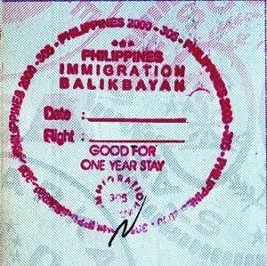Balikbayan arrival stamp